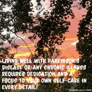 Living well with Parkinson's disease - Picture of a orange sunset by Karl Robb 2022
