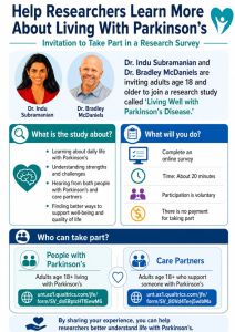 parkinson disease research opportunity bradley mcdaniels dr indu subramanian
